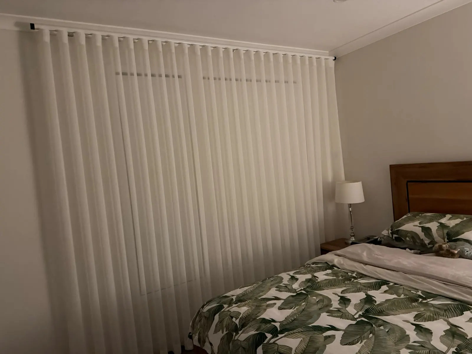 Floor-to-ceiling bedroom curtains